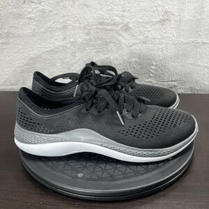 Crocs LiteRide 360 Pacer Womens Size 10 Black Gray Breathable Lace Up Sneakers